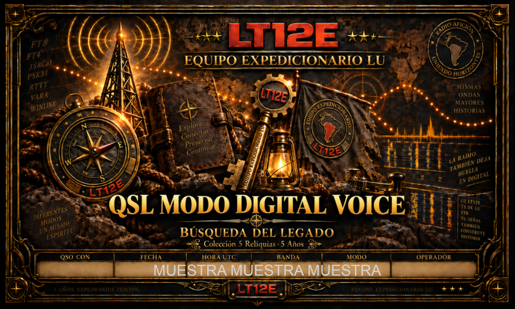 QSL Modo Digital · 5 años LT12E