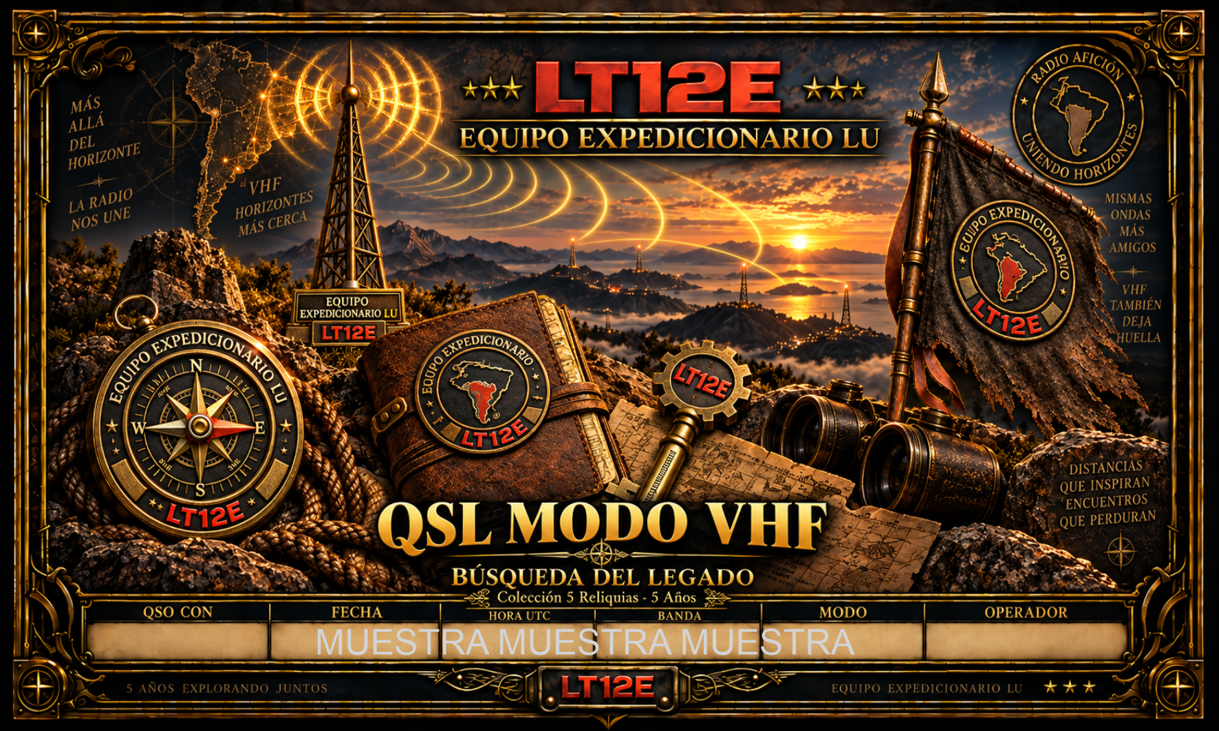 QSL Modo VHF · 5 años LT12E