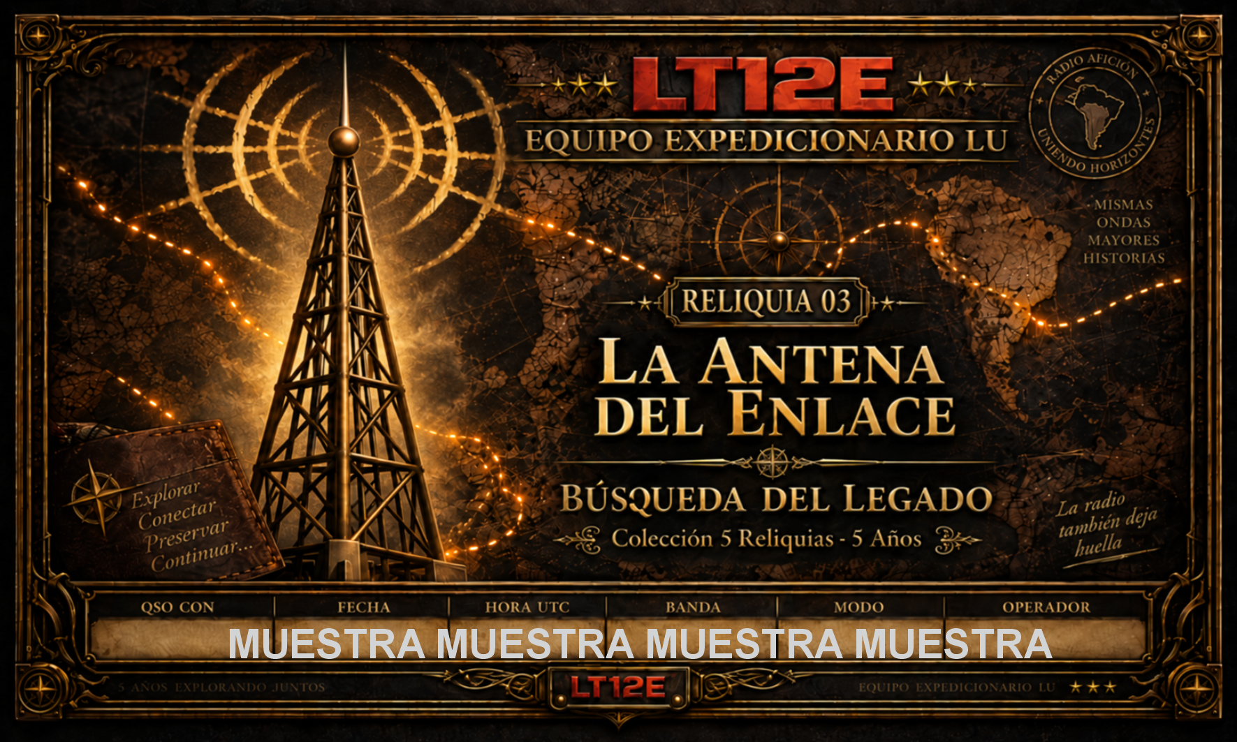 QSL coleccionable Reliquia 03